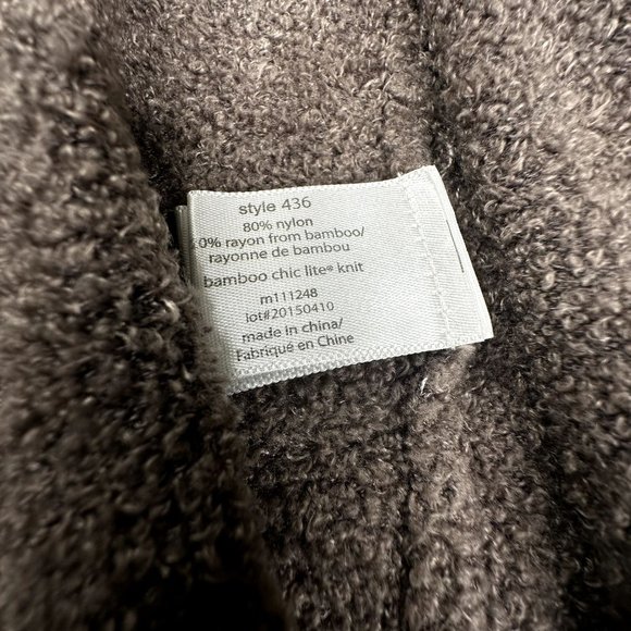 Barefoot Dreams Bamboo Chic Lite Cardigan S/M Open Front Brown Long Sleeve 436 - Picture 7 of 8